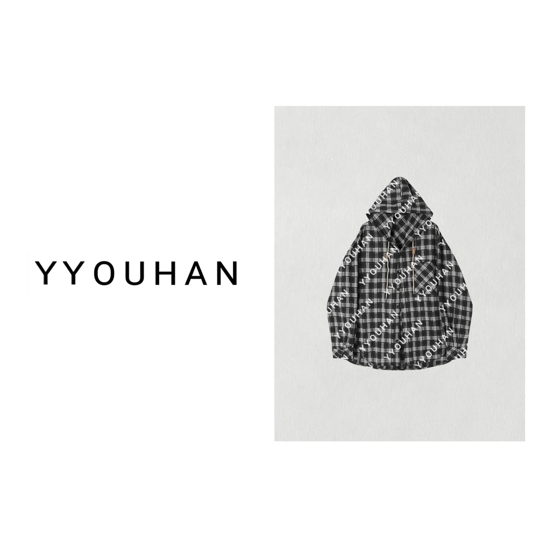 月月不吃鱼 2024秋款小众设计简约龟背格子衬衫上衣 2407B3122