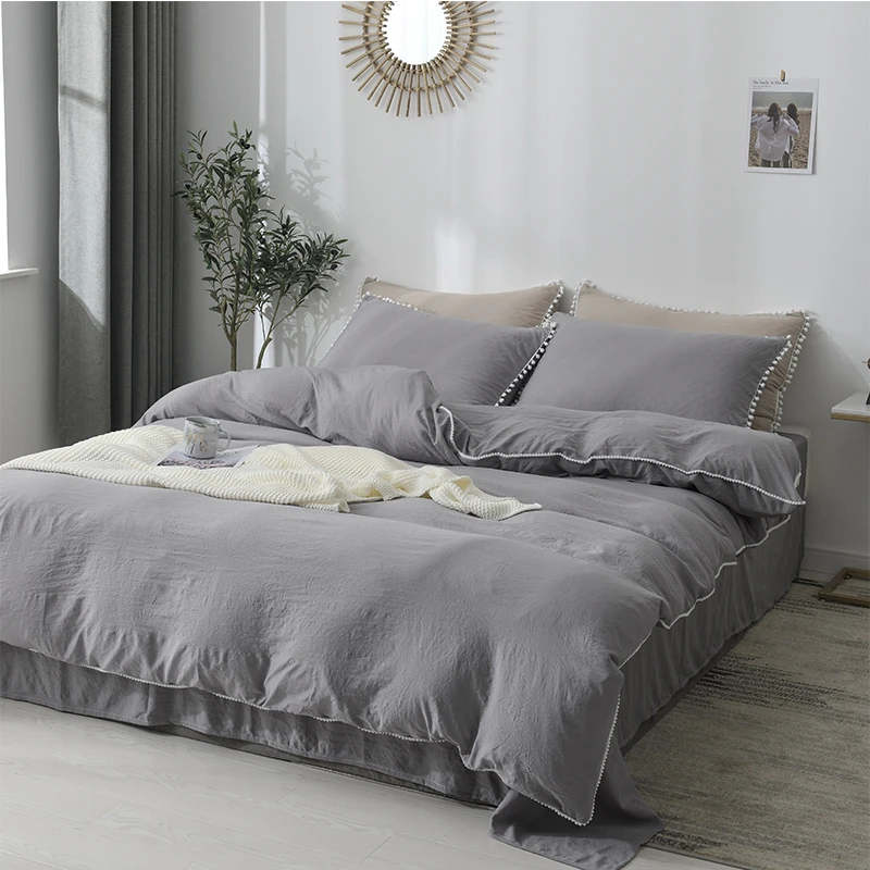 太空灰被套单件【200x230】水洗磨毛亲肤学生单人双人四季床用斜纹