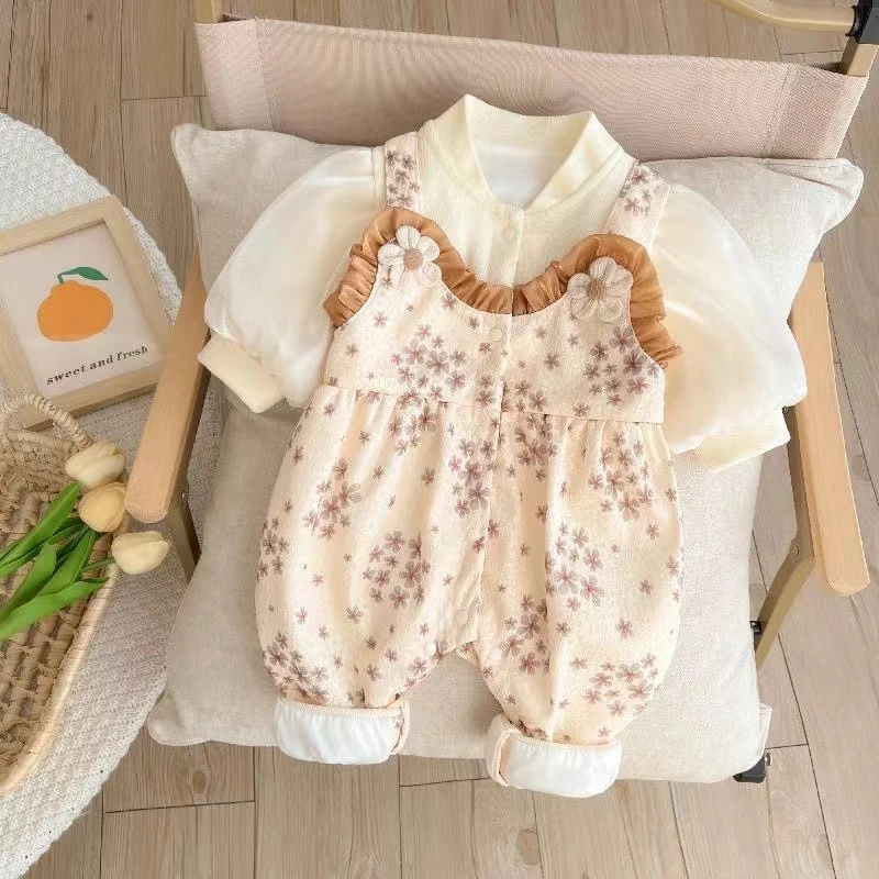 婴儿衣服春装连体衣新生儿女宝宝衣服满月超萌外出哈衣爬服春秋季