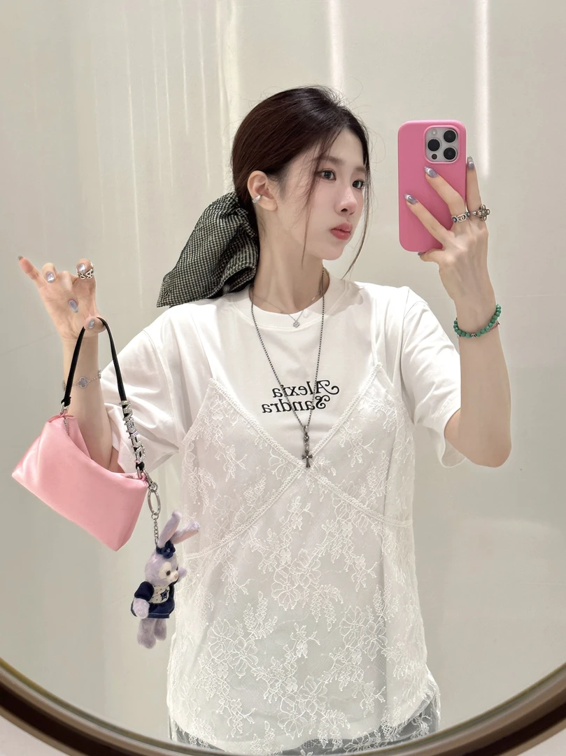 Alexia Sandra 经典logo印花半袖T恤