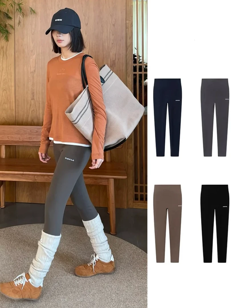 CAYLA24秋冬新款超厚羊绒打底裤瑜伽裤修身百搭显瘦