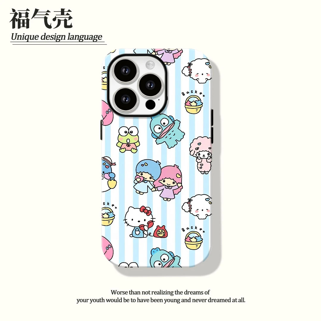 适用苹果16手机壳鱼怪KT猫iphone15可爱软壳14/12/13全包趣味卡通