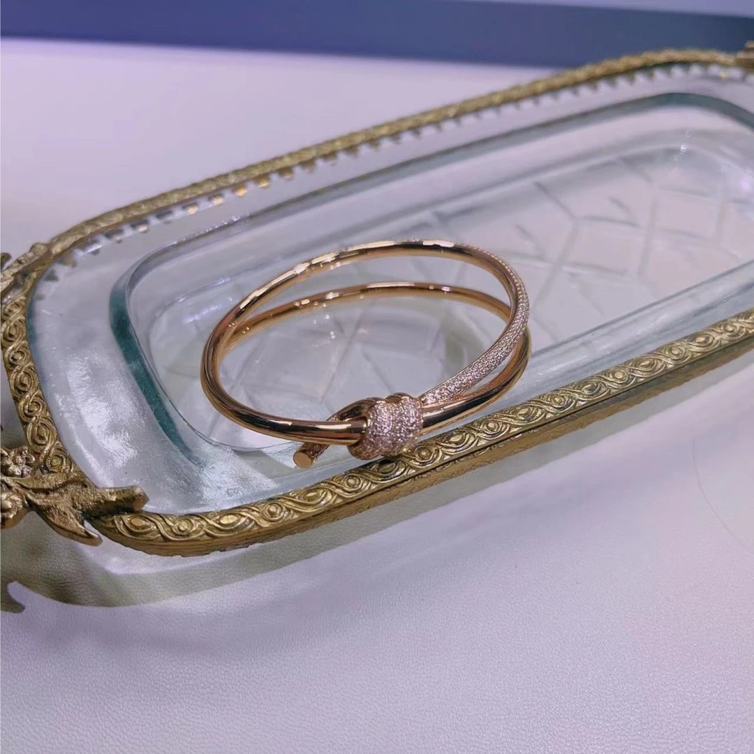 铜合金手镯 简约设计 扭结手镯