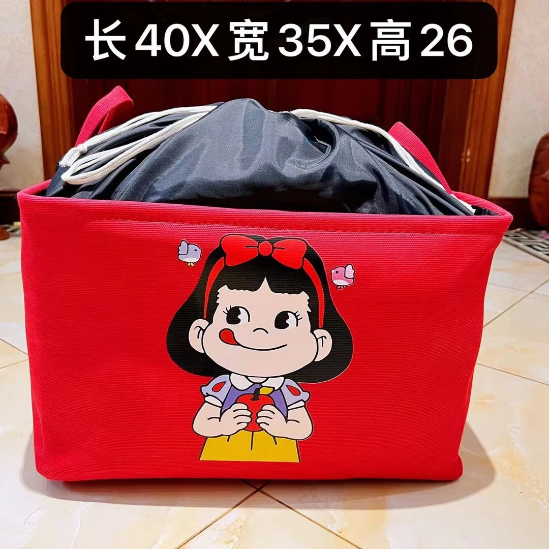 拾朵 40升【收口】中国红 卡通苹果女孩 收纳袋