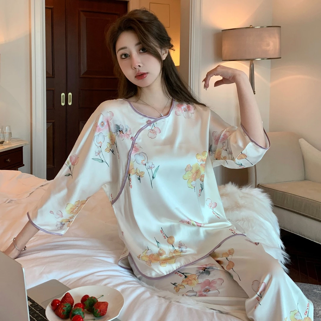 简丹生活【风铃】2024新款汉服国风中式时尚薄款古风女家居服