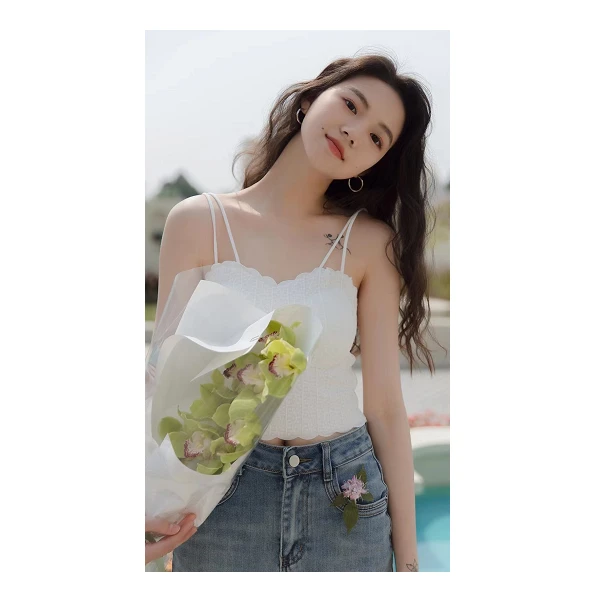 辣妹吊带背心女带胸垫内搭2023新款短款美背内衣女防走光打底上衣