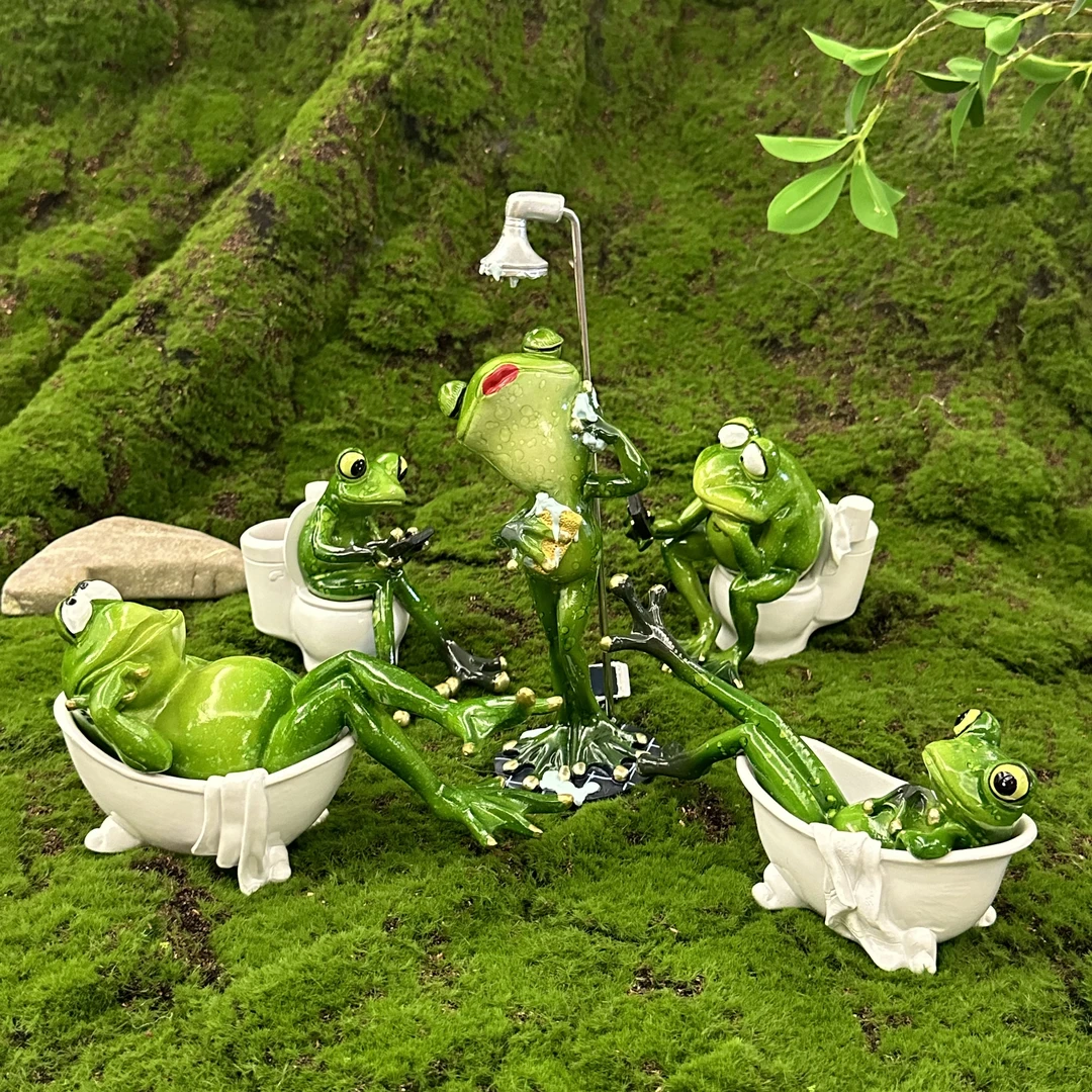 呱呱乐园【呱一呱】青蛙摆件树脂工艺品装饰品桌面柜台动物摆件