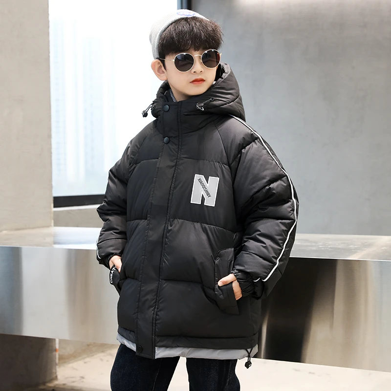男童羽绒服保暖加厚中长款儿童韩版冬装中大童连帽2025新款帅气潮