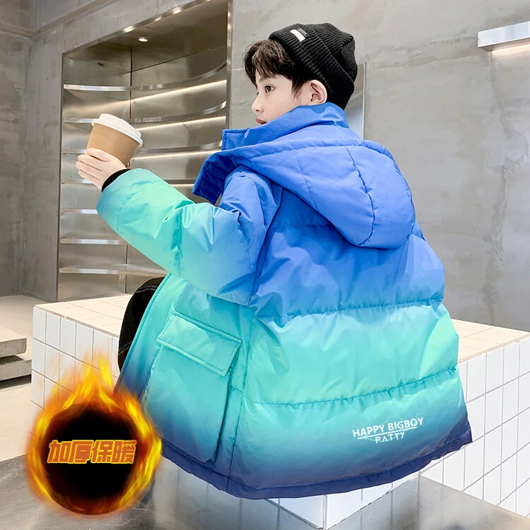 男童羽绒服2023新款冬季儿童中大童连帽冬款外套短款加厚韩版反季
