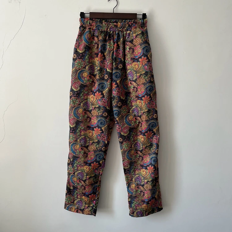 异域民族风刺绣提花原创设计师潮牌男套装小众先锋秀款休闲长裤