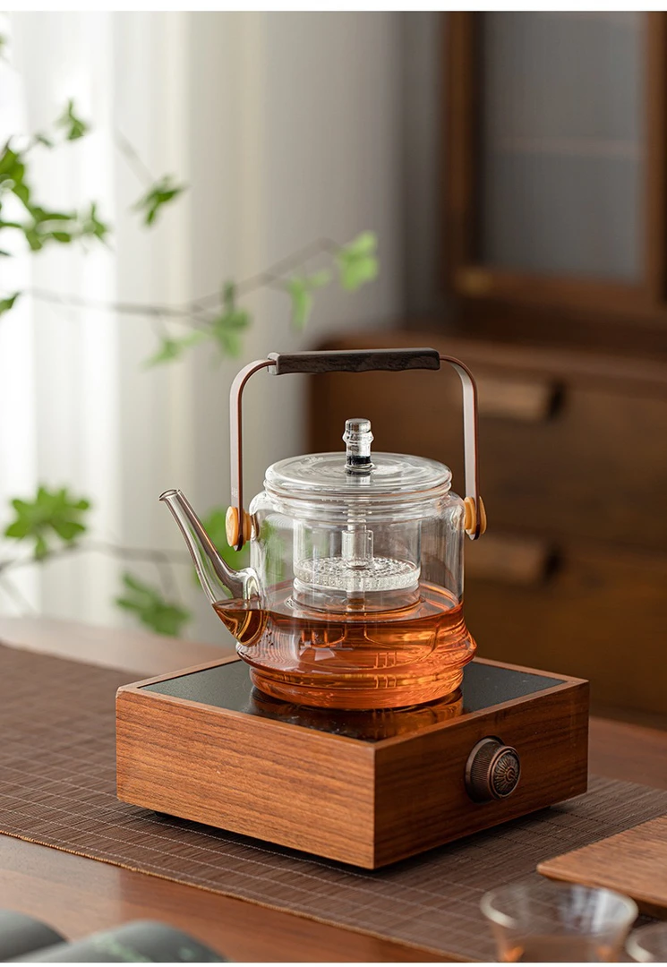 玻璃茶壶耐高温功夫茶具小号过滤可烧煮茶透明家用简约加厚泡茶器