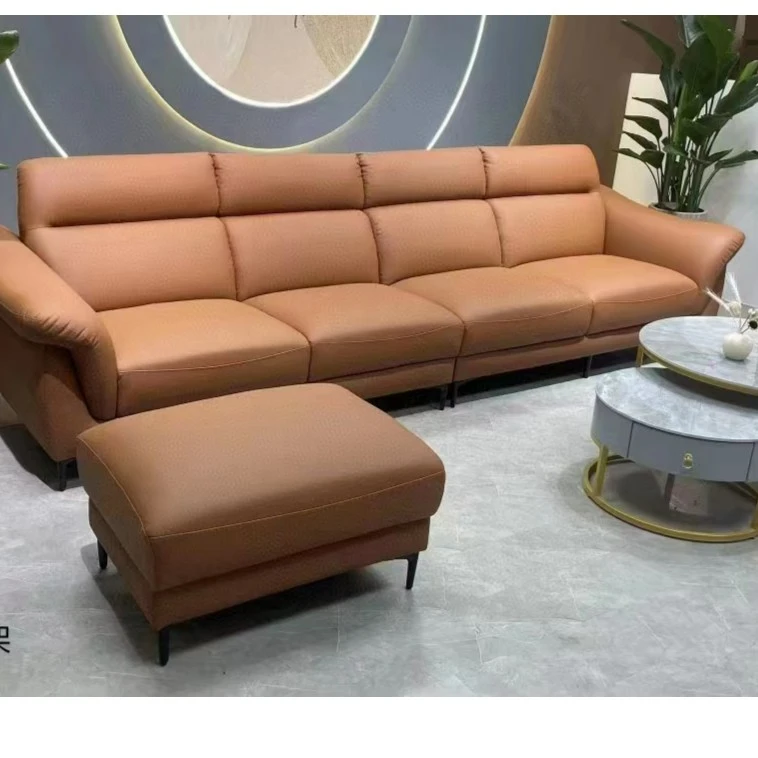 妍色现代简约风皮沙发