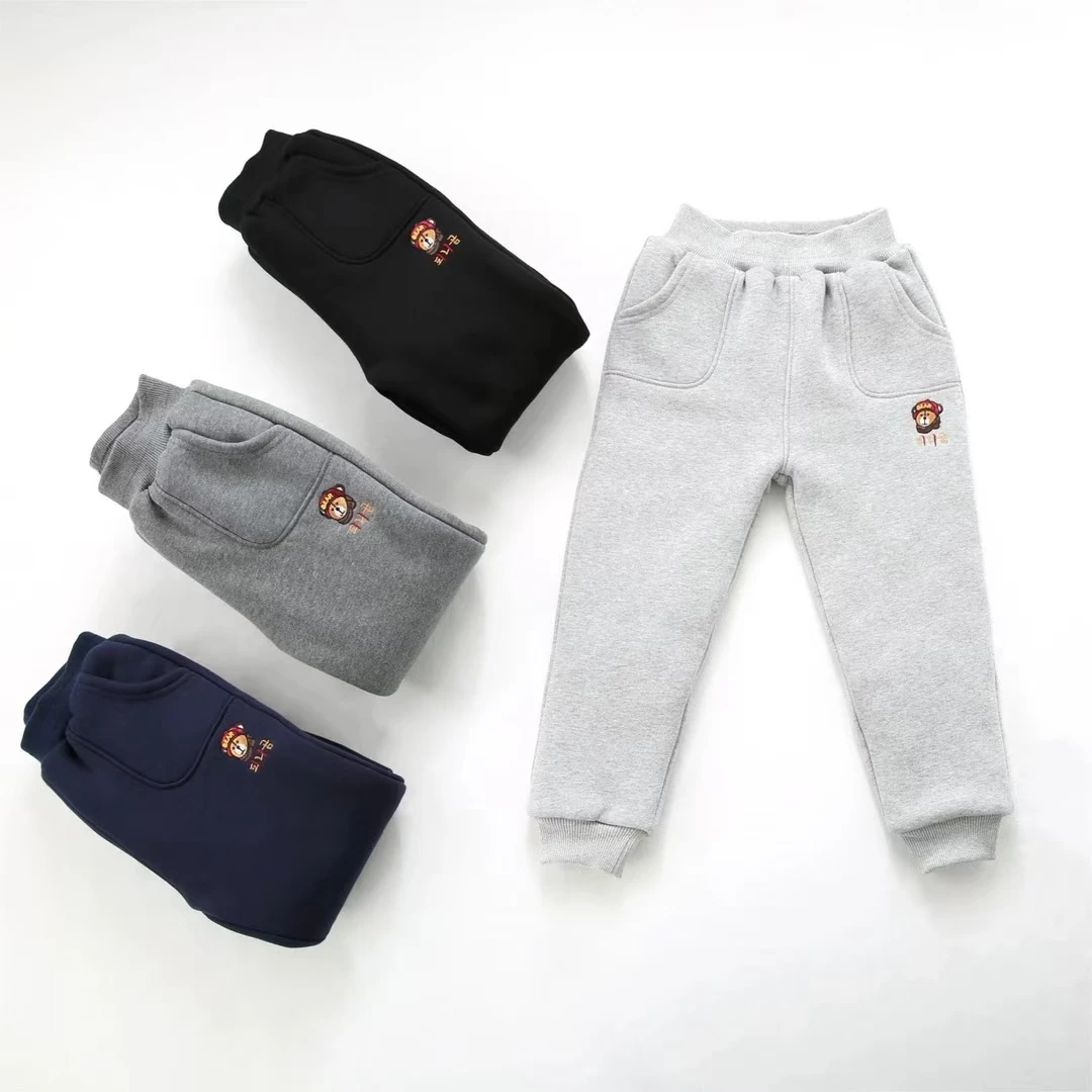 儿童24321冬季加绒加棉防风棉裤