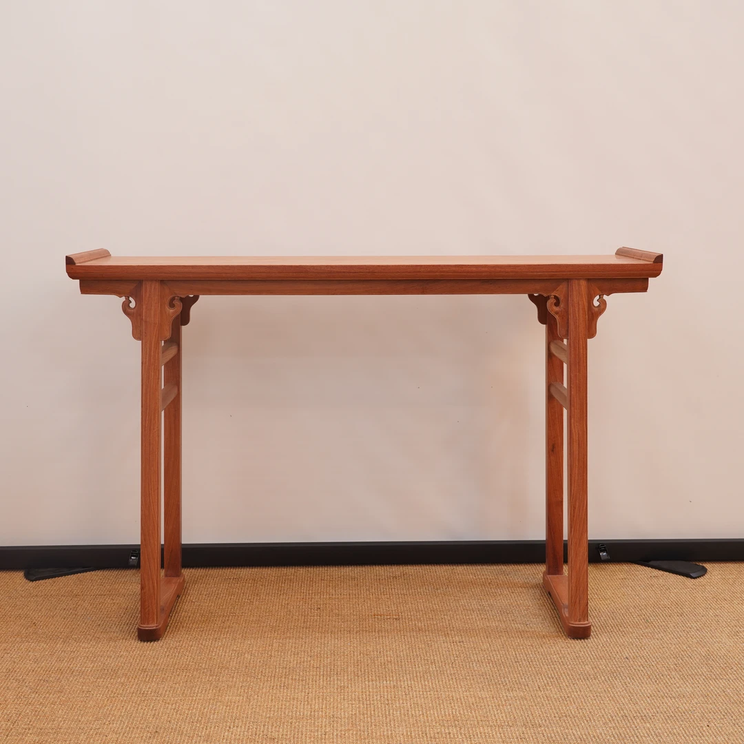 石猴一块玉立翘头卷云纹条案