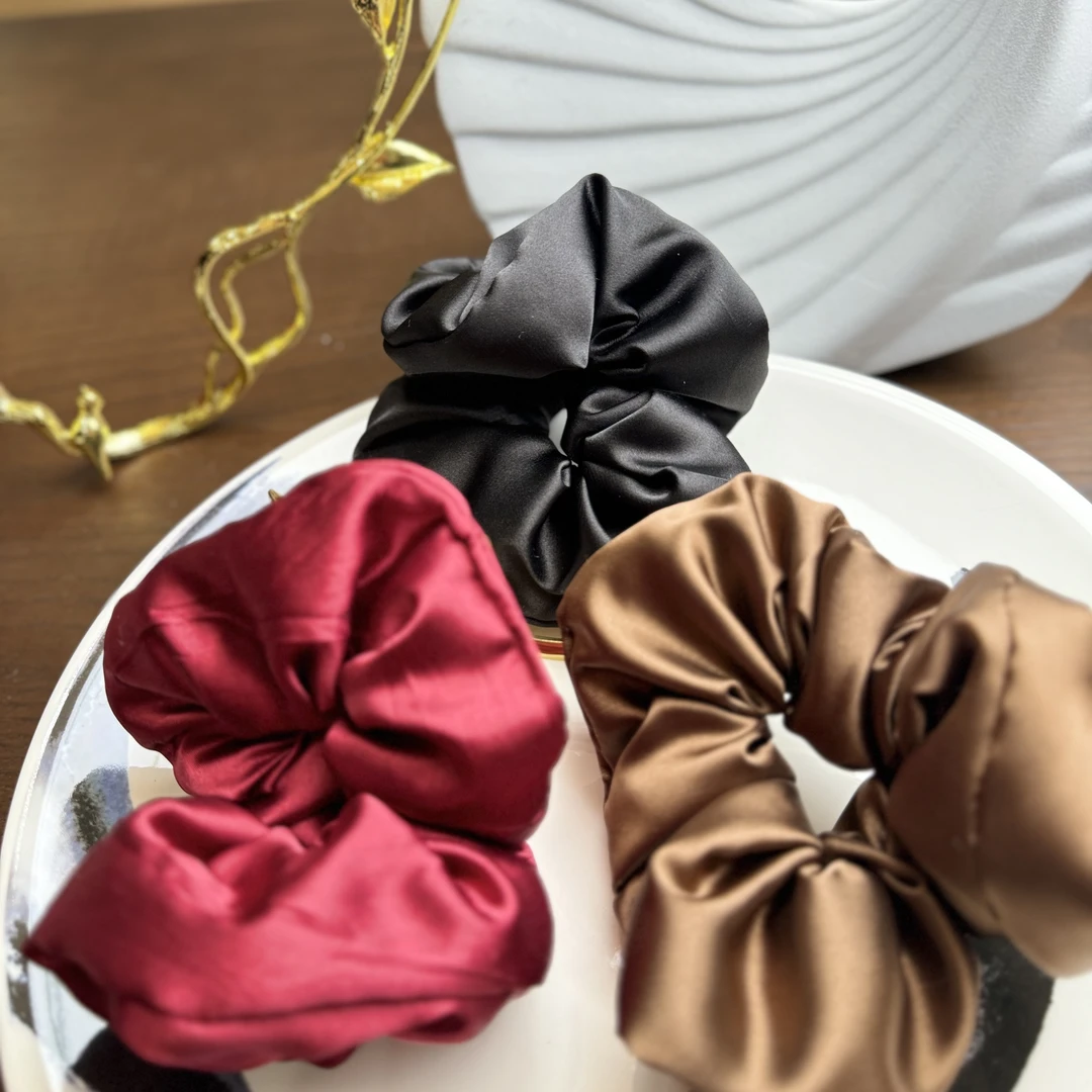 【NMM高定】韩系洋气ins简约发绳面膜发饰缎面真丝大肠发圈皮筋头绳