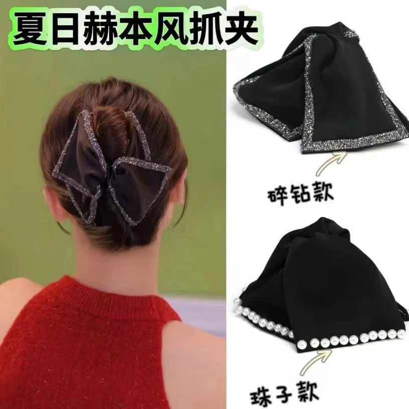 夏日赫本风精致气质时尚百搭网红抓夹发夹