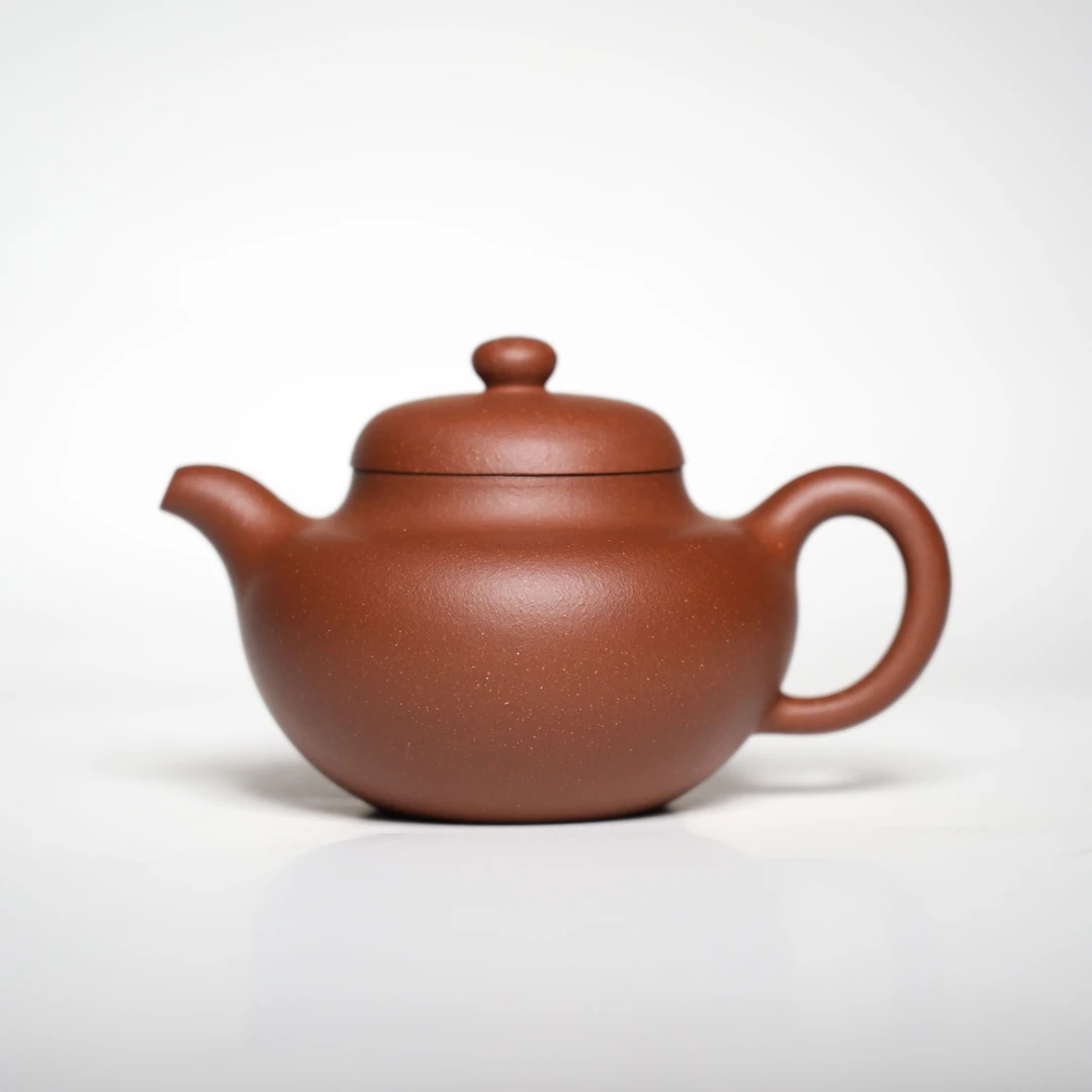 原矿红降坡【柿圆】230cc HJP 半手宜兴紫砂壶