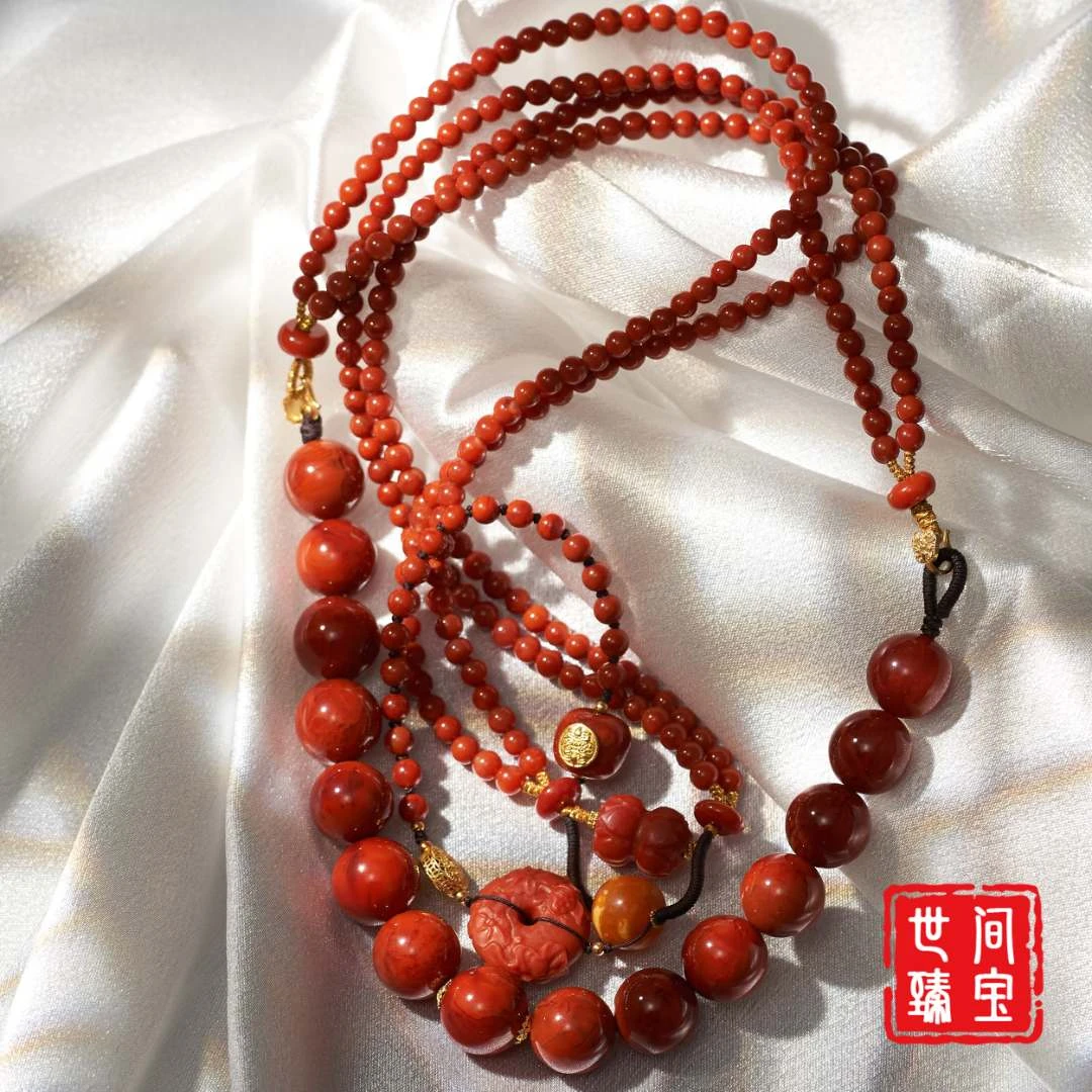 世间臻宝-南红项链/12mm（多样性发）P6218
