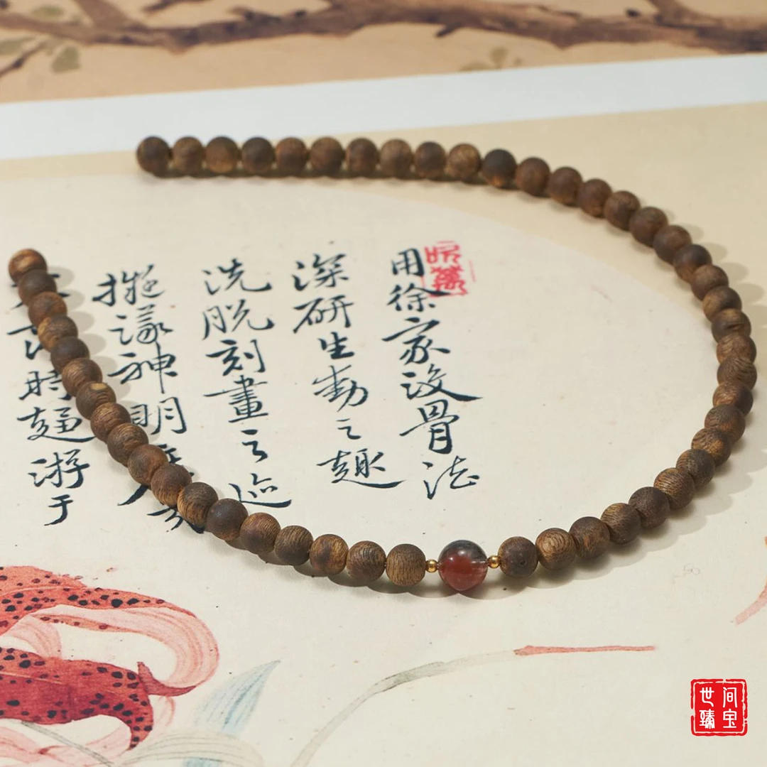 世间臻宝-紫棋楠九分沉DIY发箍/7mm+-（多样性发）/P8284