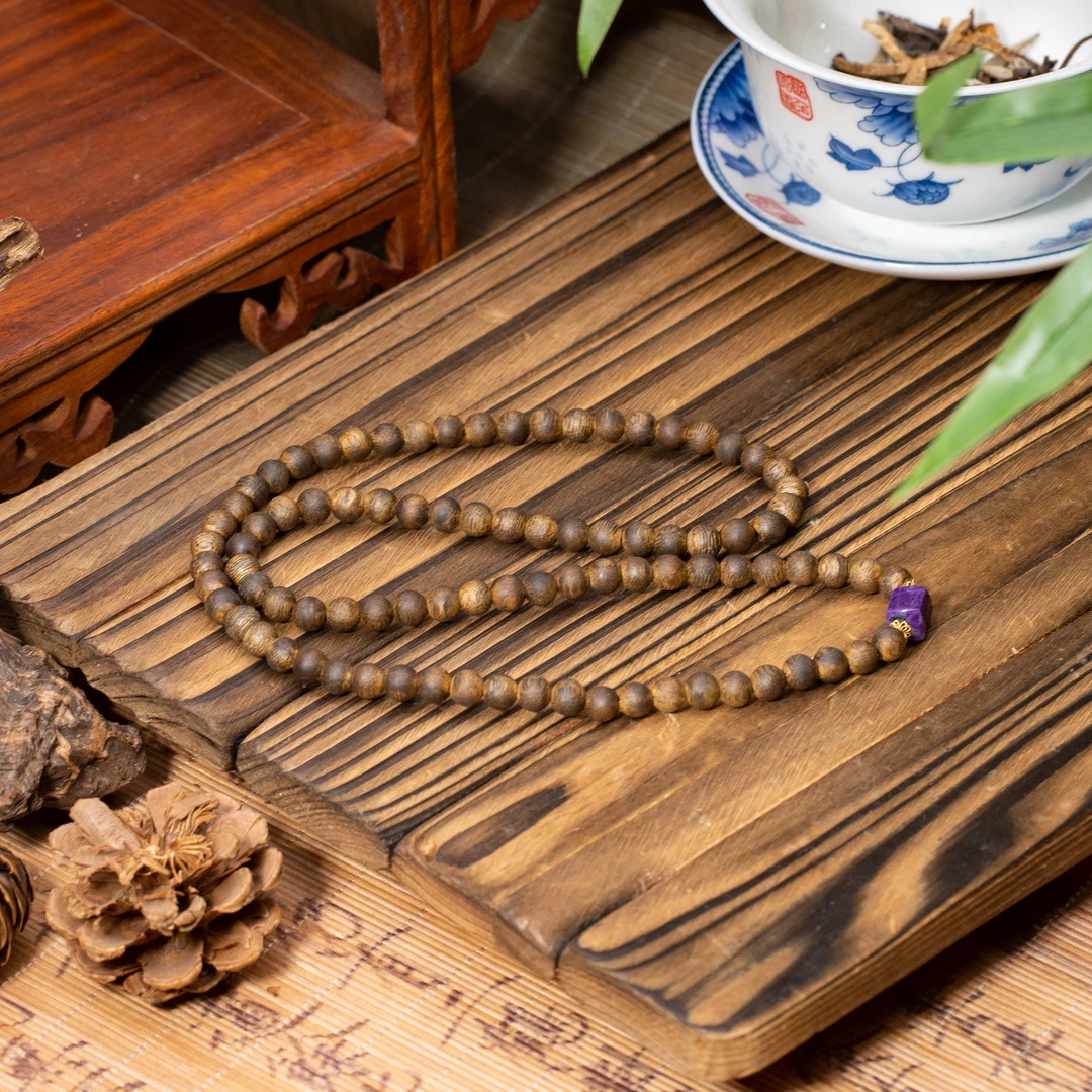 世间臻宝-白棋楠DIY九九沉多圈手串/6mm+-/多样性发/P1060