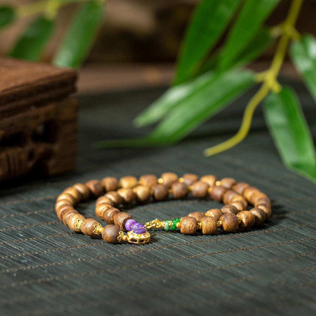 世间臻宝-白棋楠九分沉DIY万能链/6mm+-/多样性发/B211