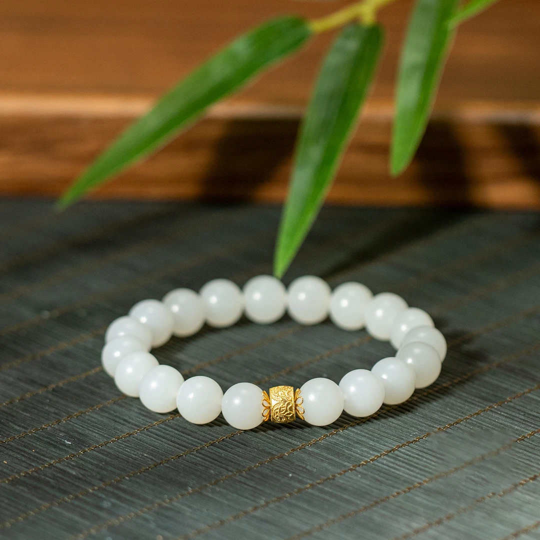 世间臻宝-18K金于田圆珠手串/9mm+-（多样性发）B218