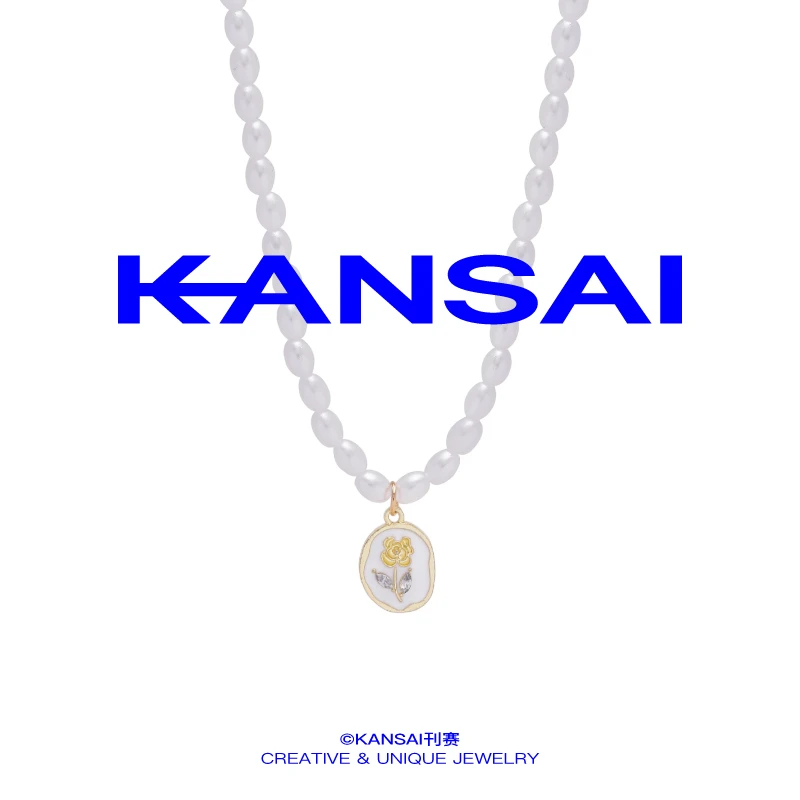 KANSAI圆牌玫瑰项链女轻奢小众高级感锁骨链