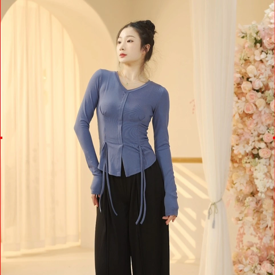 3327 D现代舞蹈服成人女上衣练功专业形体古典教师专用遮肉显瘦