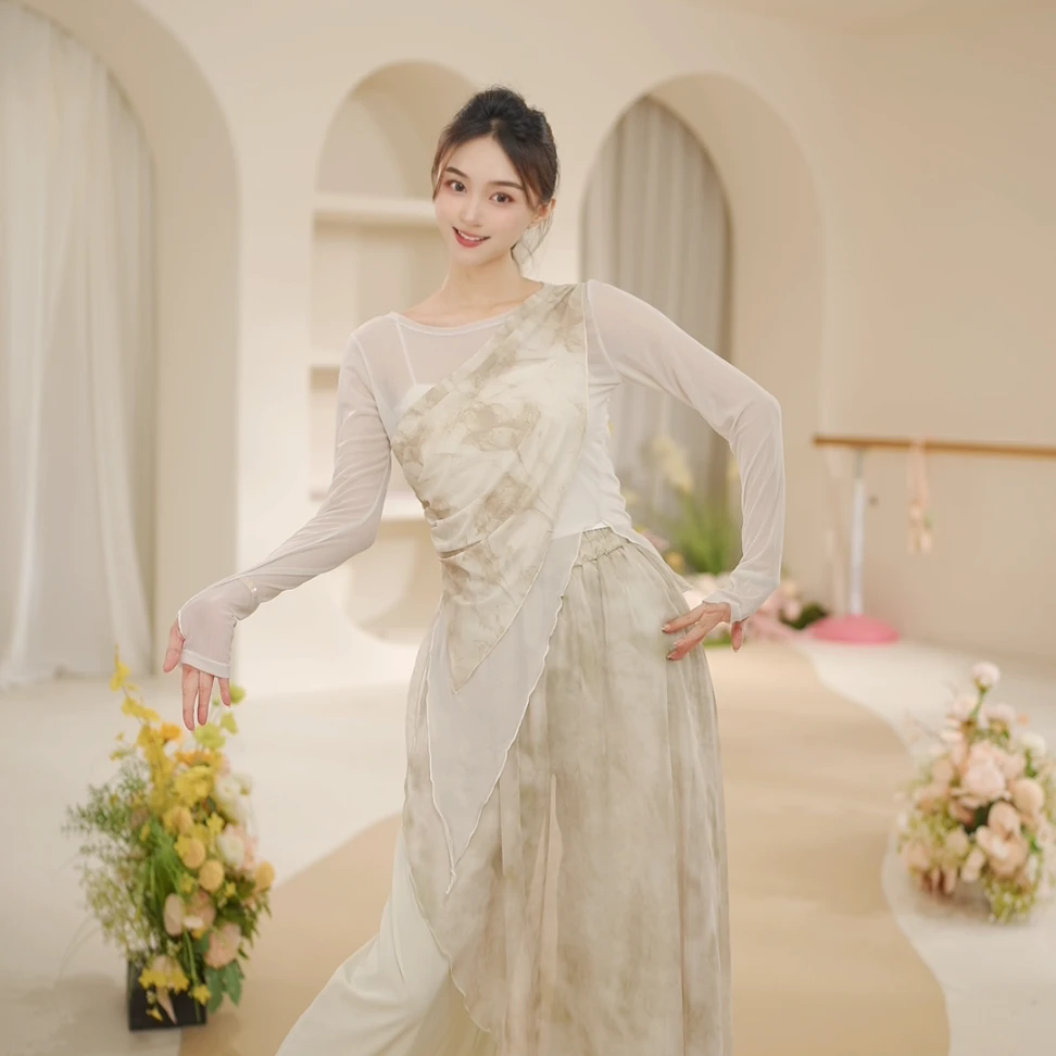 3181 D专业舞蹈练功服古典舞服装教师专用上衣成人女显瘦形体新款