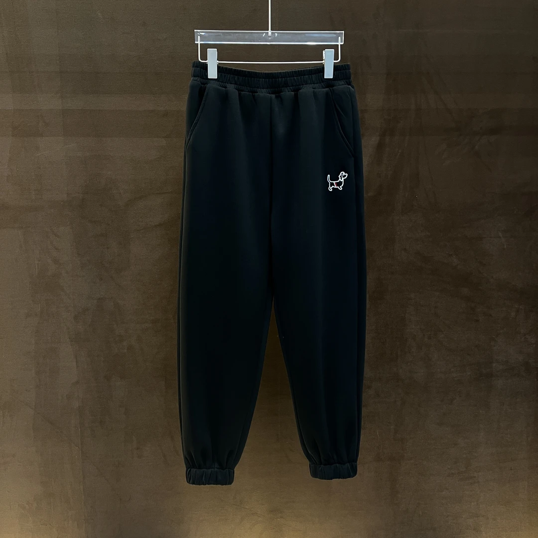 【轻奢男装】潮牌春秋款腊肠狗刺绣男士休闲宽松加大百搭卫裤X2050