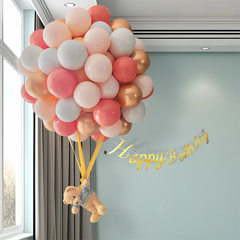 ins风小熊热气球装扮宝宝生日装饰婚房婚庆用品开业橱窗布置