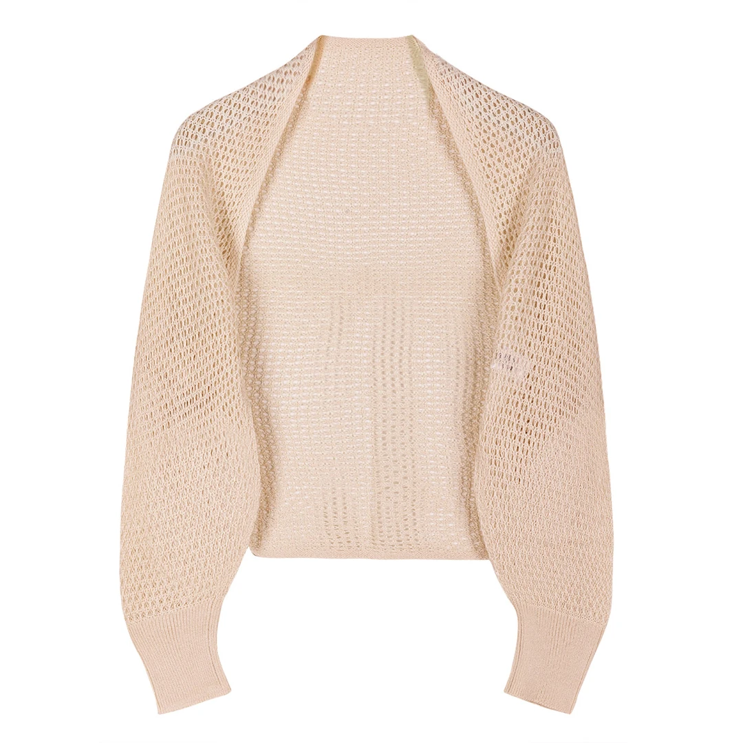 只是春夏康赛妮高定真丝羊绒纱线镂空防晒披肩空调房四季围巾女士