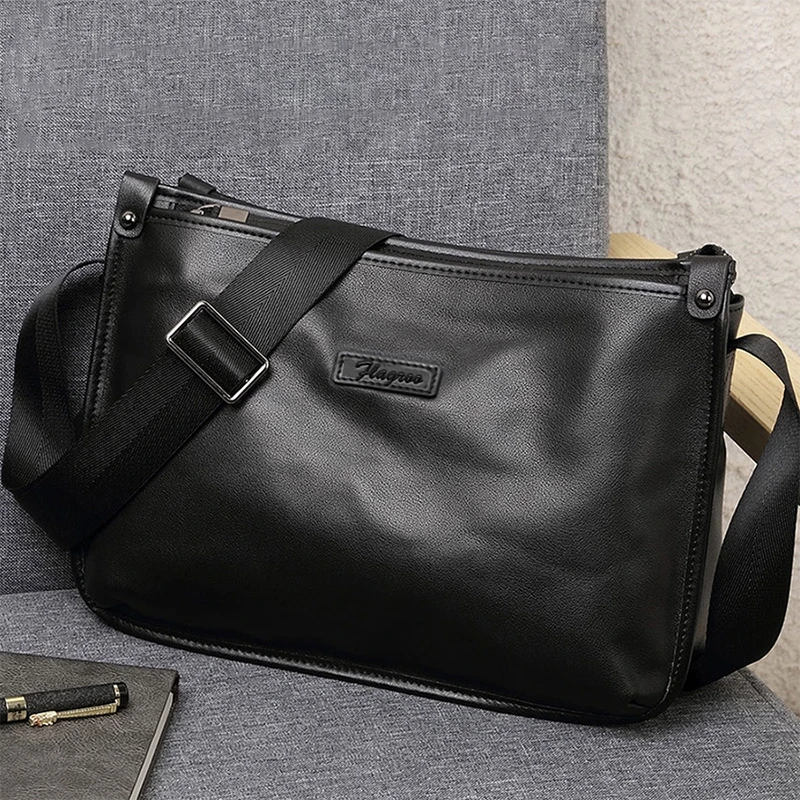 澳懿单肩包男包真皮包包斜跨小包牛皮包横款大容量背包休闲斜挎包