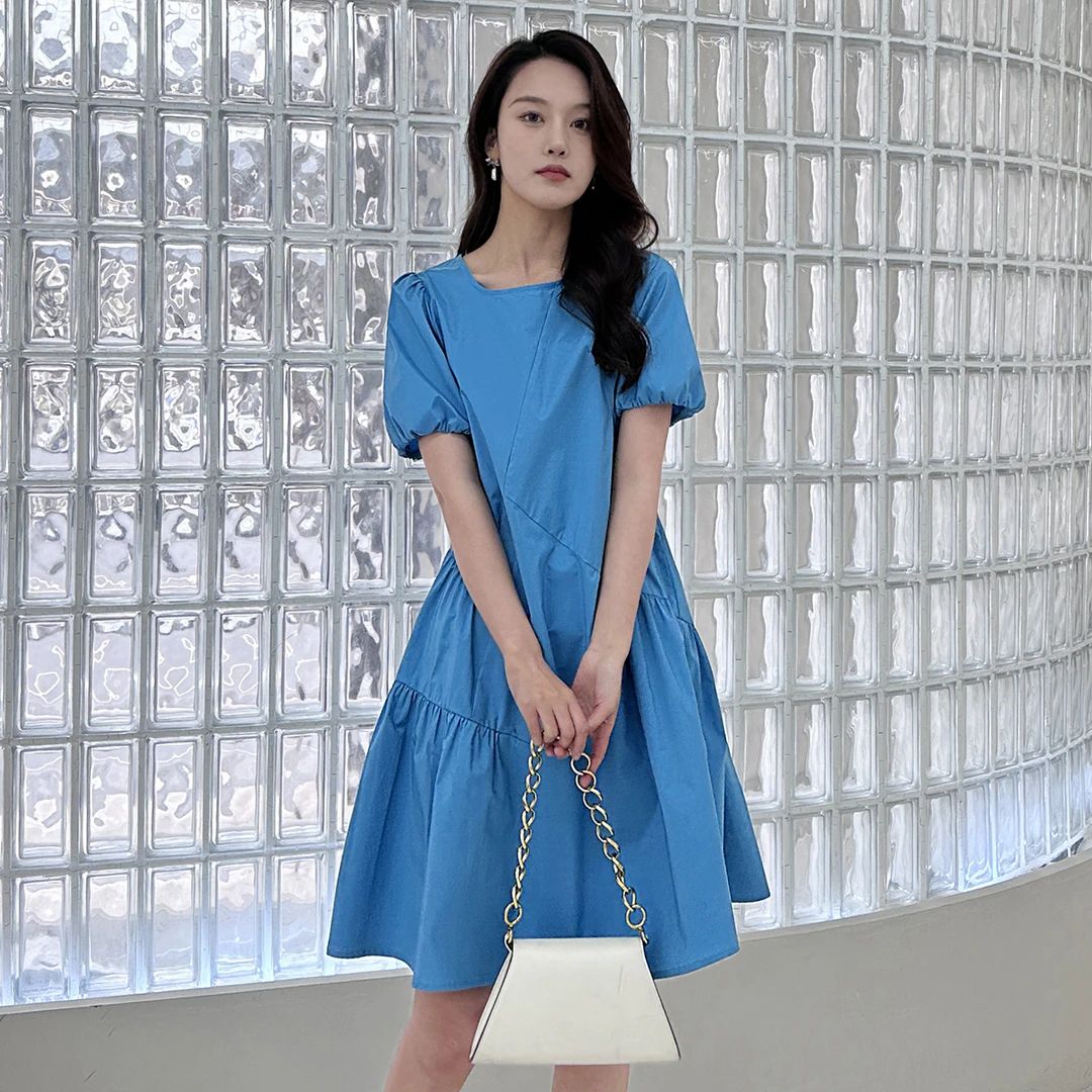 连衣裙女2025时尚收腰显瘦气质大摆中长款裙【233319】