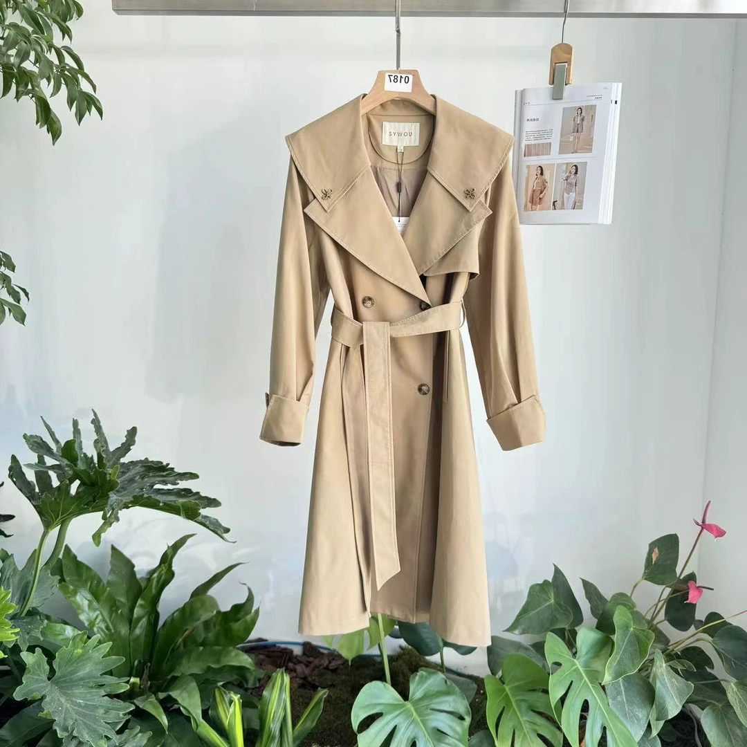 风衣女棉2025时尚百搭气质中长款外套【X337601】