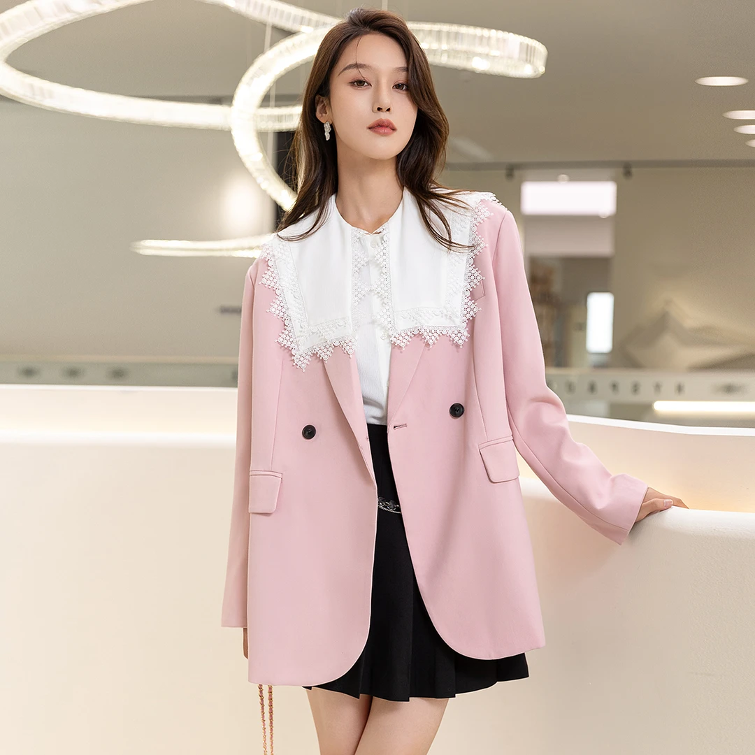 西装女2025春季新款袖口字母刺绣【H220808】