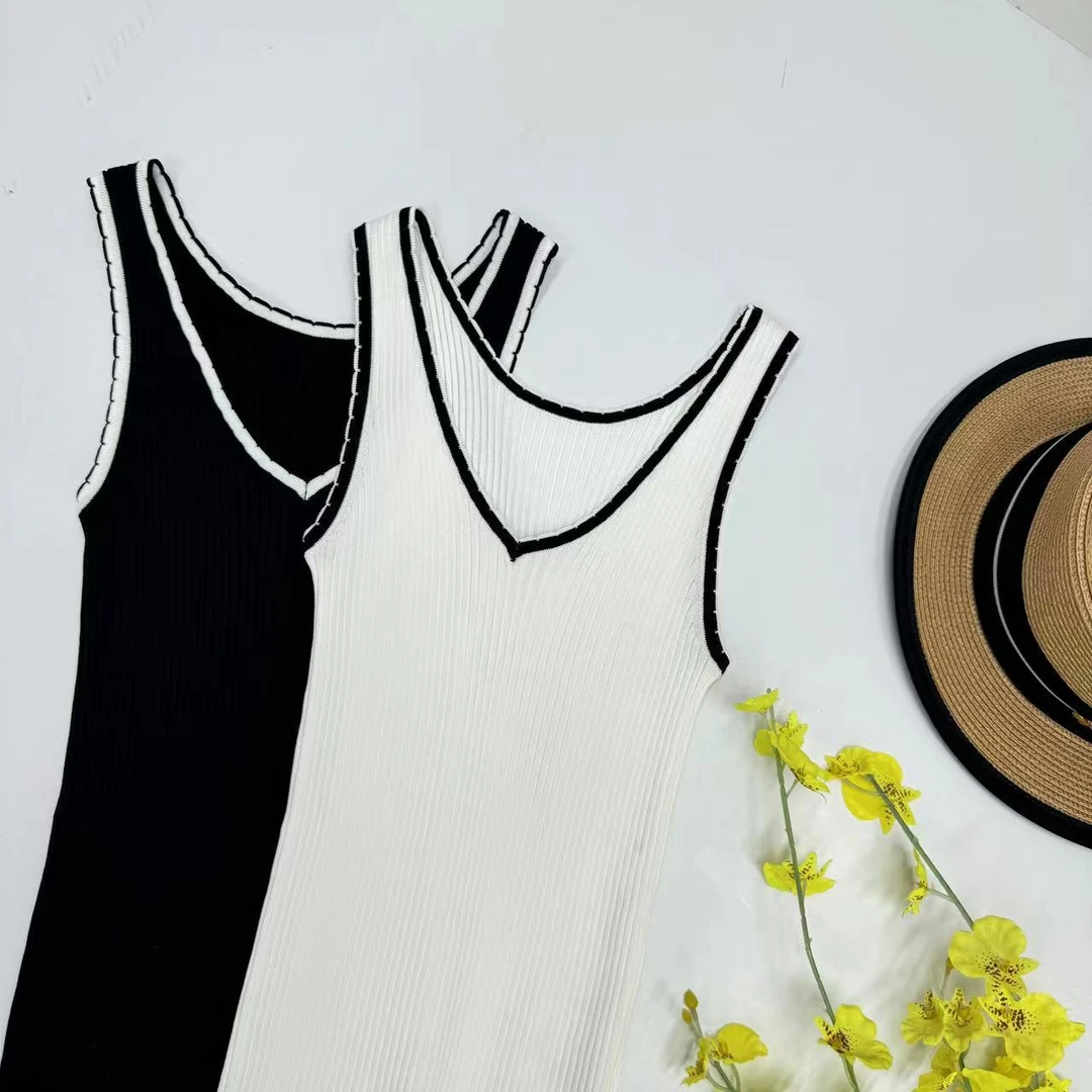 女背心打底2025时尚百搭修身无袖针织衫【33F602】