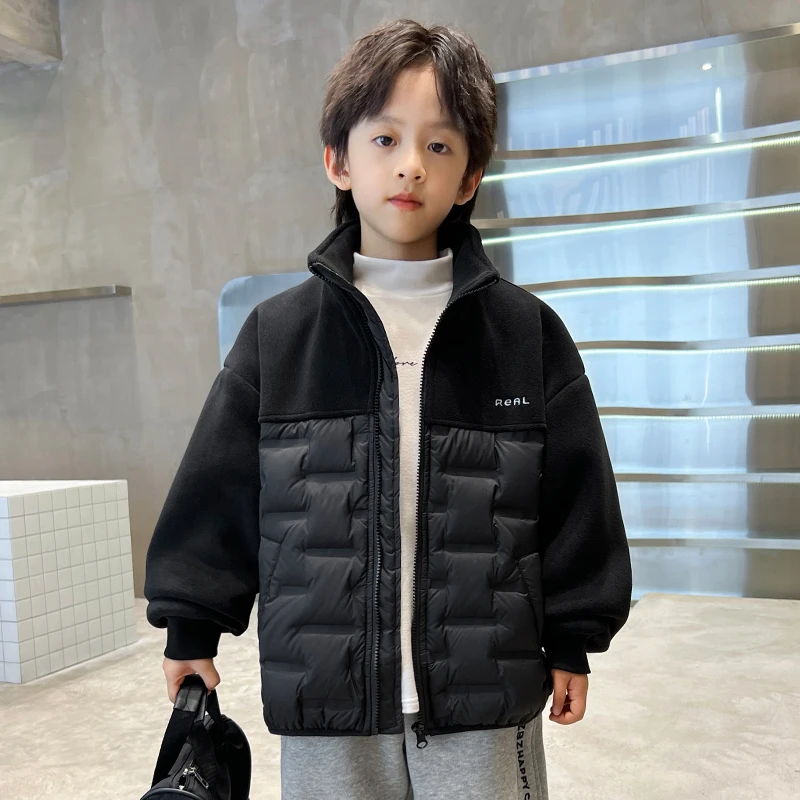 中班仔男童羽绒服外套冬装加厚儿童校服神器保暖2025秋冬*38280
