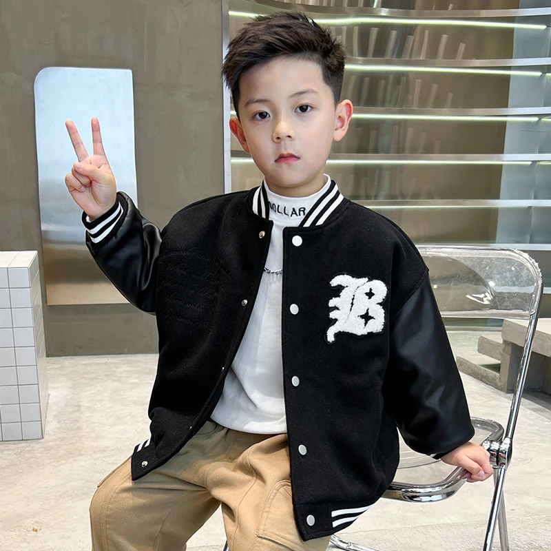 中班仔男童夹棉棒球棉服外套冬装2025新款儿童秋冬季中大童*38090