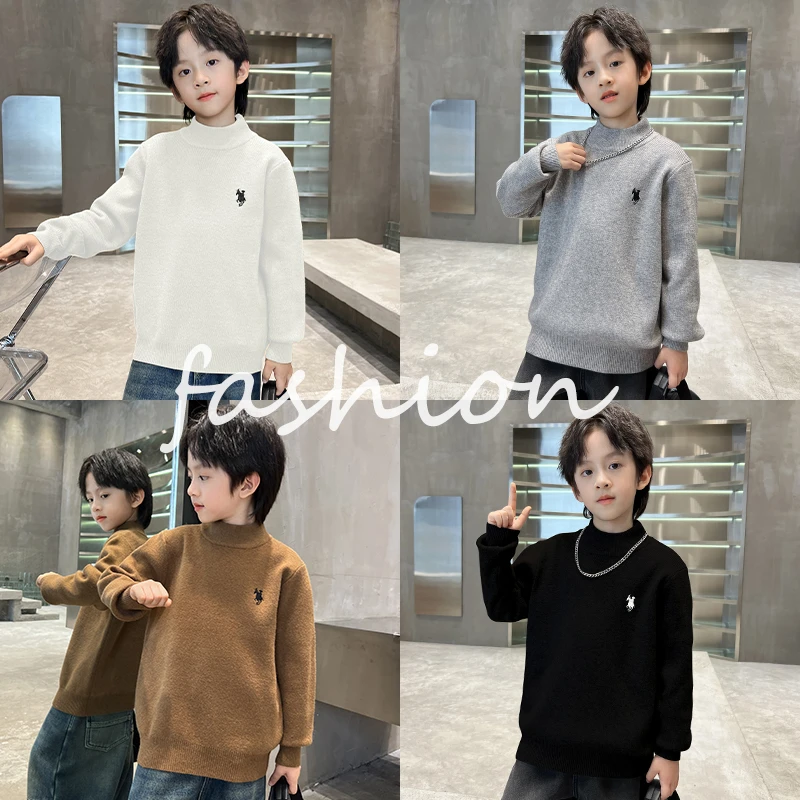 中班仔男童毛衣秋冬装2025新款儿童加厚针织衫中大童冬季潮*38247