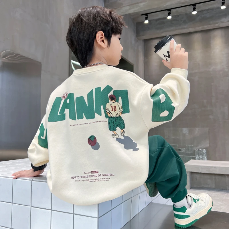 中班仔童装男童卫衣2025秋装新款儿童秋季上衣中大童打底衫*35956