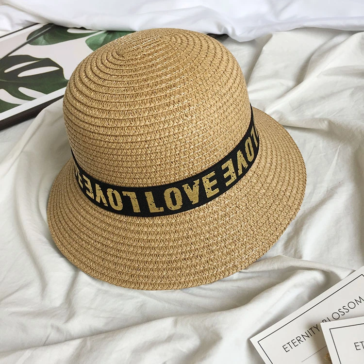 【中班仔品牌】夏季儿童草帽遮阳帽太阳帽盆帽防晒帽空顶帽*42456