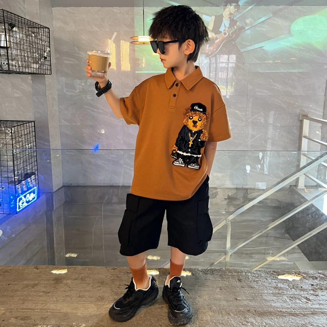 【现货】中班仔品牌男童POLO衫短袖夏装儿童洋气上衣中大童*42959