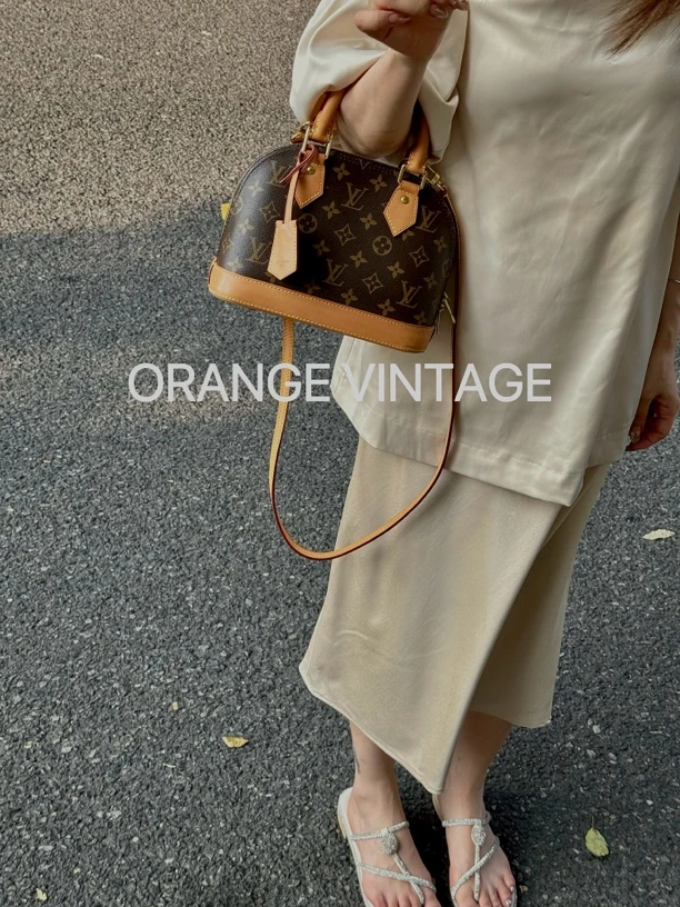 95新 LouisVuitton/路易威登 老花alma贝壳bb单肩斜挎手提包