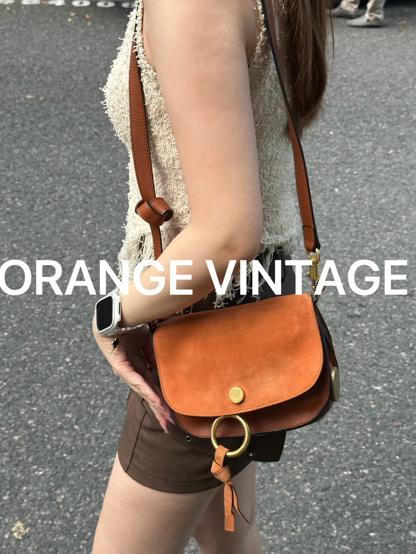 90新 Chloe/蔻依 大铆钉马鞍包