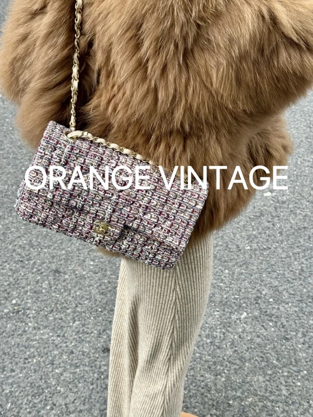 95新 Chanel/香奈儿 Chanel 毛呢cf 链条包