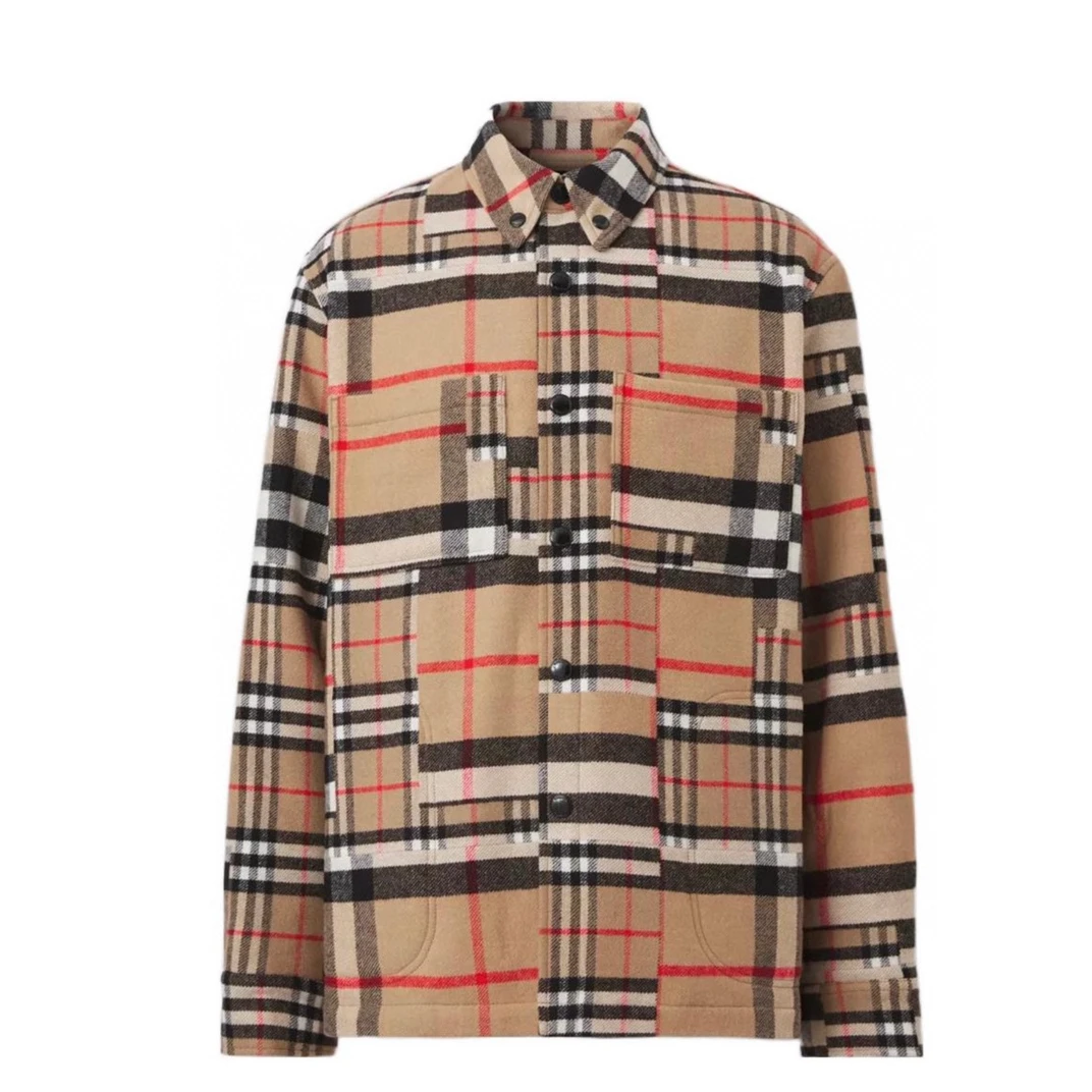 未使用 BURBERRY/博柏利 Burberry 博柏利 黄格纹羊毛外套