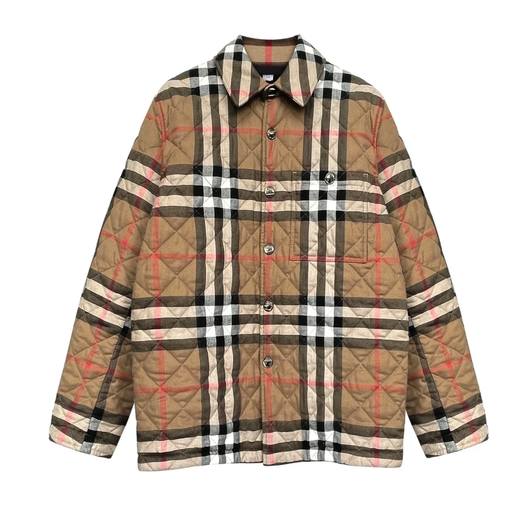 未使用 BURBERRY/博柏利 经典格纹百搭长袖衬衫棉服外套