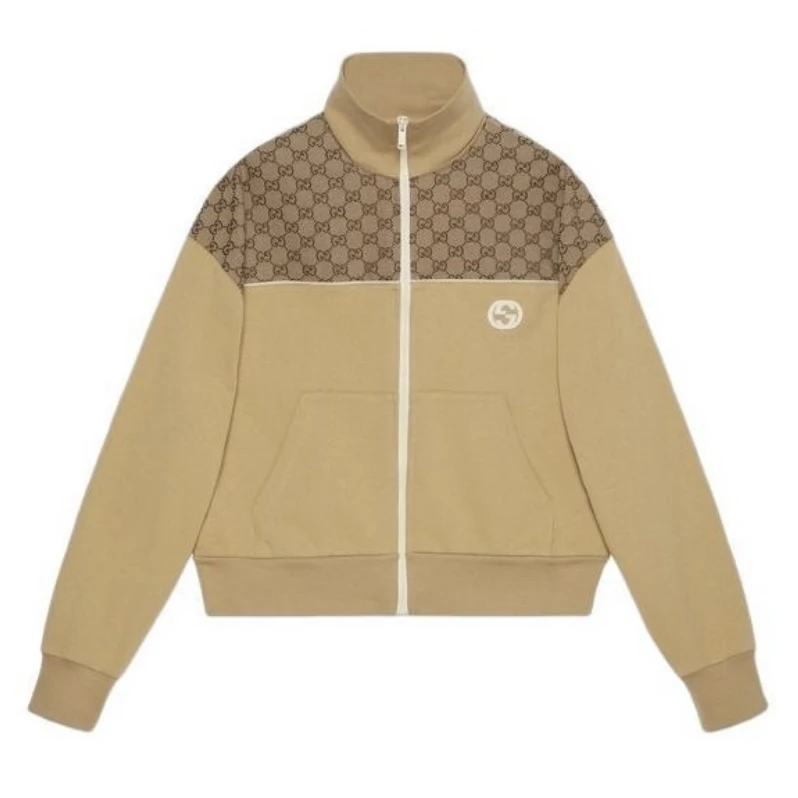 全新未使用 GUCCI/古驰 （剪标）古驰Gucci 满印拼接立领夹克外套