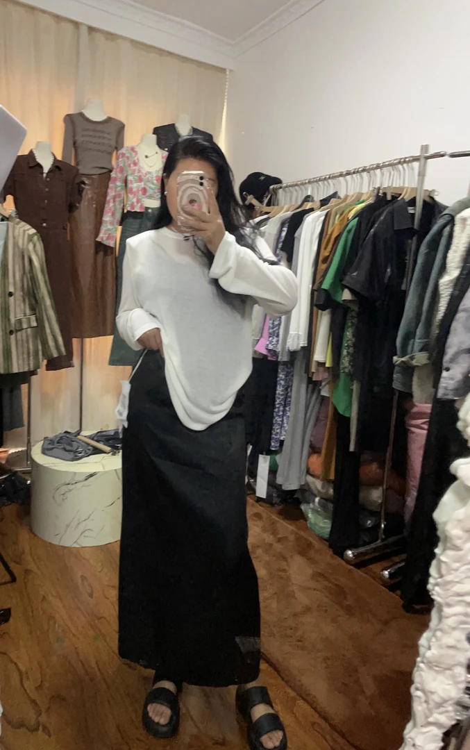 半身裙小个子必备百搭松紧腰